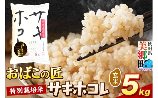 令和7年産 おばこの匠 秋田県産サキホコレ 5kg（玄米）5kg袋  お米