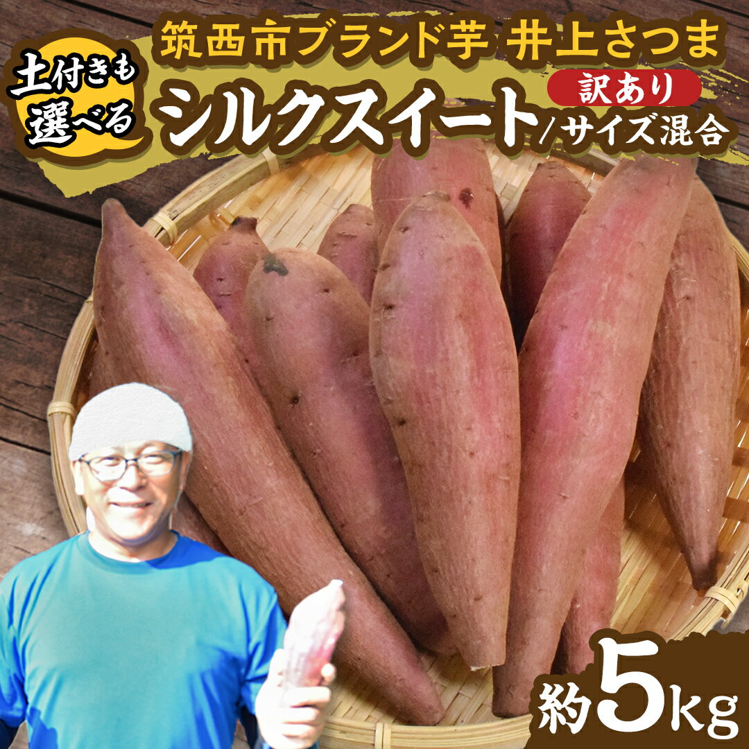 【ふるさと納税】【 よしのいも 】訳あり 井上さつま 「 シルクスイート 」 サイズ混合 約5kg ( 選べる 土付き / 土なし ) 完熟 さつまいも いも おいも 焼き芋 芋 おやつ まごころ野菜よしの