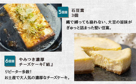 白川村のおいしさまるごと定期便 全6回 そば 蕎麦 結旨豚 角煮 ちまき 粽 プリン ぷりん スイーツ お菓子 ベーグル パン 石豆富 豆腐 とうふ チーズケーキ 白川郷 食べ比べ 訳あり 岐阜県 白