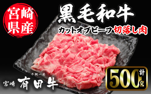 
宮崎黒毛和牛カットオブビーフ切落し(500g)【AR001】【(有)有田牧畜産業 食肉加工センター】
