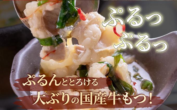 ＜定期便・全3回＞博多もつ鍋 あごだし醤油味 3~4人前【やまや】