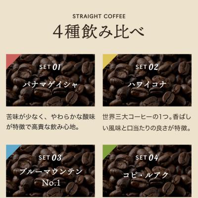 ふるさと納税 関市 カフェアダチ高級コーヒー豆 缶入りギフト4種<粉にもできます>/珈琲　飲み比べセット　自家焙煎 |  | 01