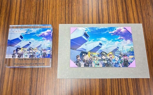 「レヱル・ロマネスク」 × 湯前まんが美術館 グッズ詰め合わせ セットB （アクリルブロック ／ ポストカード） ／  アニメ アニメーション 漫画 マンガ まんが 美術館 グッズ 詰め合わせ セット 熊本県 湯前町