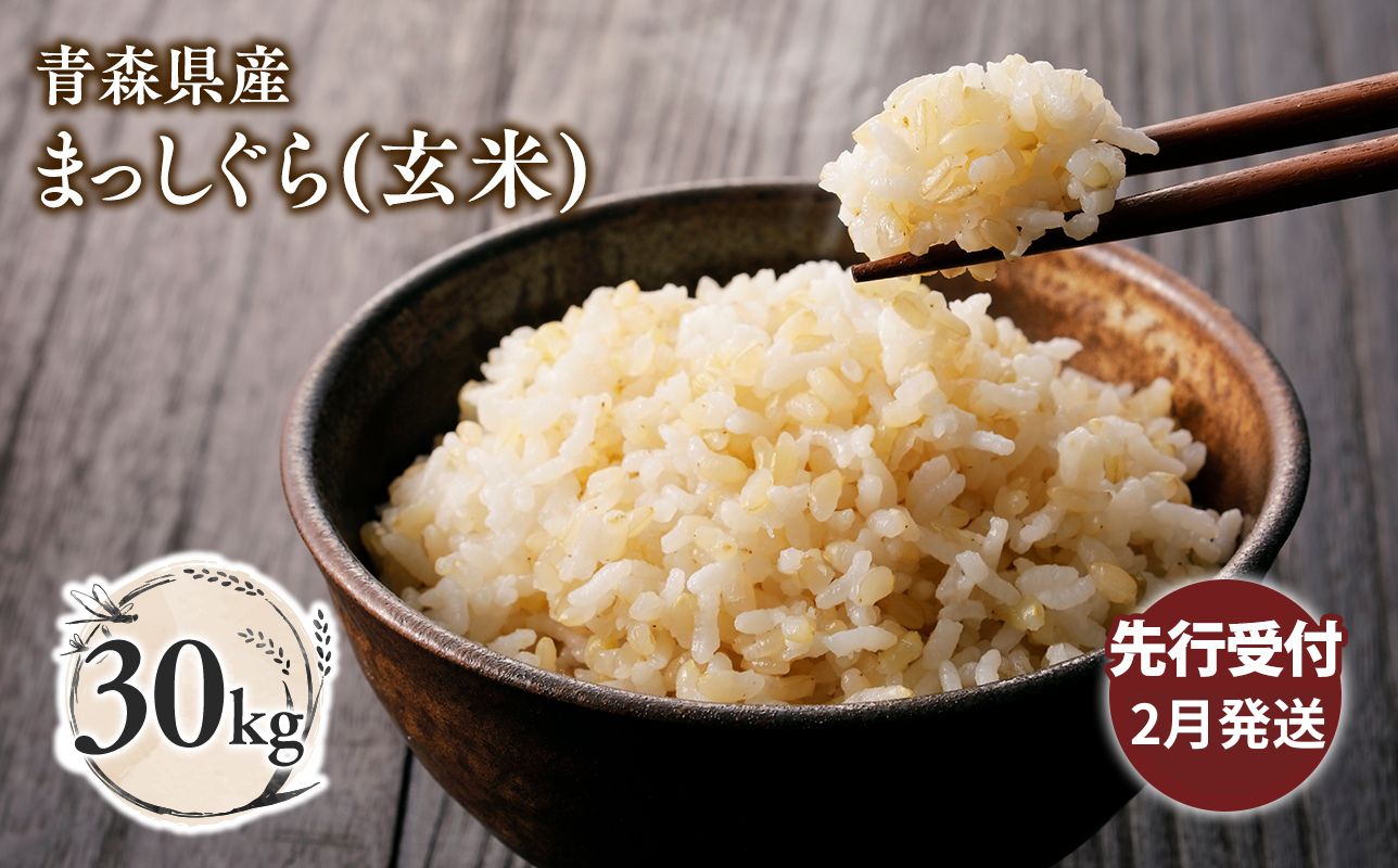 ≪令和8年産 先行予約≫2月中旬よりお届け! 青森県平川市産まっしぐら30kg(玄米)【青森県 平川市】