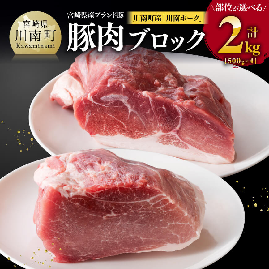 【ふるさと納税】※部位が選べる※宮崎県産ブランド豚川南町産「川南ポーク」豚肉ブロック - モモ ウデ 豚 宮崎県産 九州産 川南町産 豚肉 ぶた肉 肉 おうちごはん セット ポーク 宮崎県 川南町 送料無料 D05007 D05008 D05009