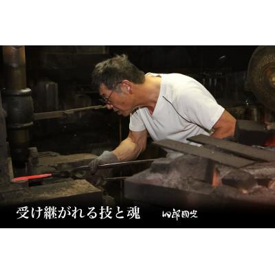 ふるさと納税 大牟田市 【刀匠四郎國光一門】《刀鍛冶が造る本格包丁》特別黒打菜切り包丁柳刃(両刃) |  | 03