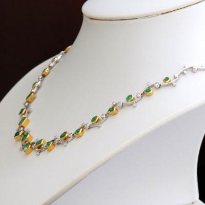 ふるさと納税 山梨市 K18WG/YGエメラルドネックレス【E 5.80ct・D 1.10ct】 |  | 03