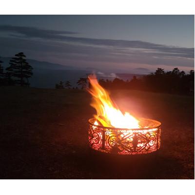 ふるさと納税 あま市 癒しの焚き火台　キルギス民族模様　Mサイズ　直径350mm |  | 03