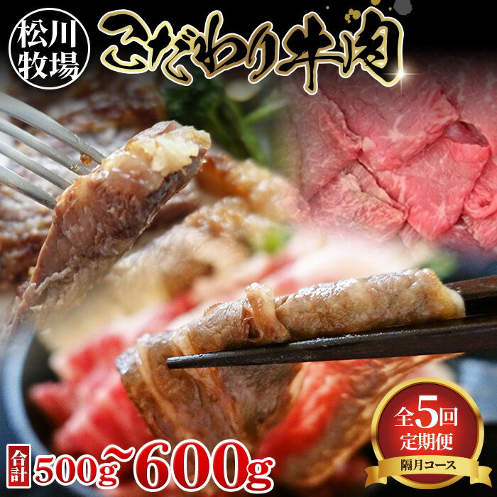 【ふるさと納税】松川牧場のこだわり牛肉 バラエティ定期便 隔月計5回 〈限定10組/種類おまかせ〉［No.216］