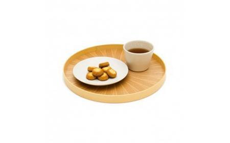 Round Rays Tray S タモ Ash  ｜トレー プレート お皿 皿 食器 インテリア