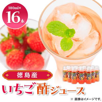 ふるさと納税 阿南市 【KIMONO VINEGAR】フルーツ酢ジュース(国産いちご酢)180ml　16本/cs　