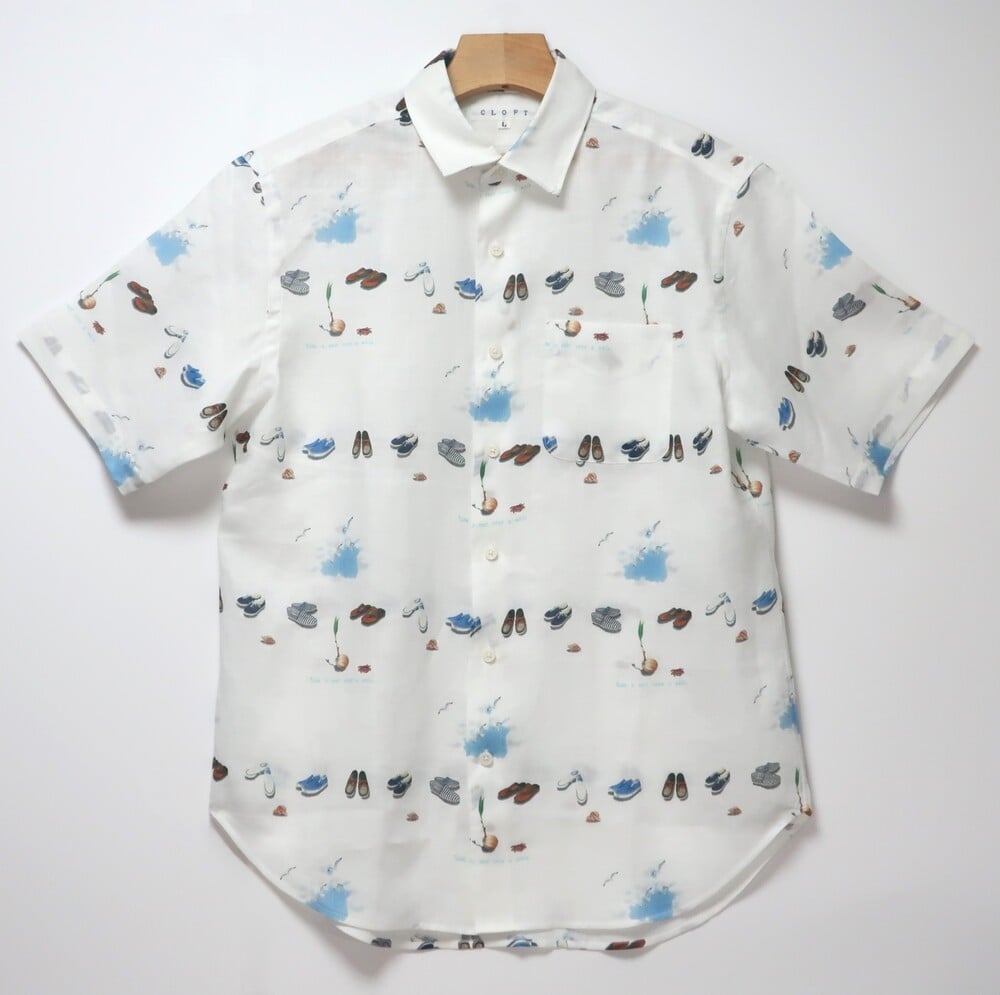 
            CLOFT 麻100％半袖プリントシャツ”たまにはぼっーとしようよ！”（C/＃11 ホワイト） L 半袖 シャツ プリントシャツ デザイン おしゃれ 個性 上質 こだわり ギフト プレゼント 贈り物 東京 新宿 白 ホワイト 0139-028-S07-2
          