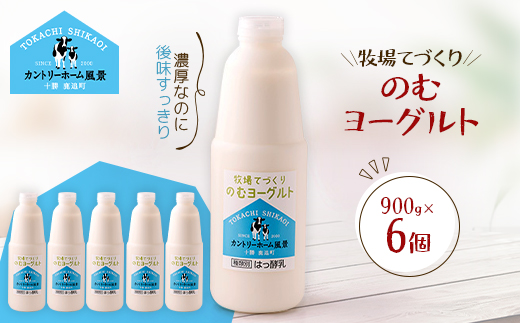 牧場てづくりのむヨーグルト　900g×6個【配送不可地域：離島】