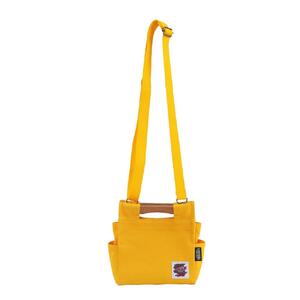 桜岡持ちミニバッグ(SB付) カラー：イエロー【バッグ 鞄 カーゴ バッグ ミニ 帆布 かばん 天然 桜 キャンバス 生地 軽量 国産 香川 さぬき】