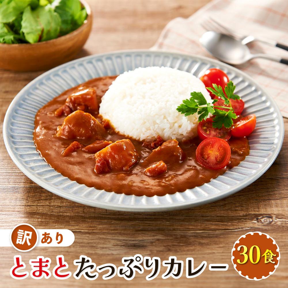 【ふるさと納税】訳あり とまとたっぷりカレー（160g×30袋）| 野菜の旨味 簡易包装 トマト カレー 人気 野菜たっぷり 子供 おいしい ふるさと清見21 DC023 | 食品 加工食品 人気 おすすめ 送料無料