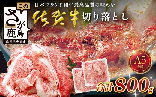 【訳あり】佐賀牛 切り落とし 800g 牛肉 切り落とし肉 ブランド牛 訳アリ C-193