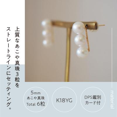 ふるさと納税 甲府市 [MADE IN KOFU] K18　Trio パールバーピアス　Mサイズ FU-4334 |  | 01