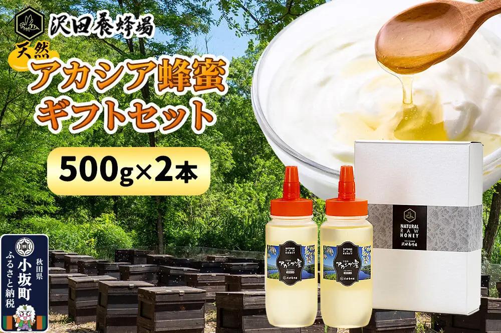 はちみつ 天然十和田 アカシア蜂蜜 ギフトセット 500g 2本セット