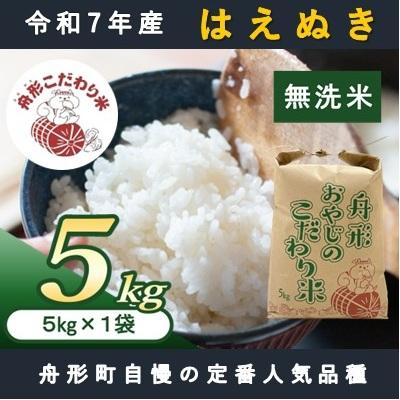 ふるさと納税 舟形町 【無洗米】はえぬき5kg(5kg×1袋)　令和7年産米