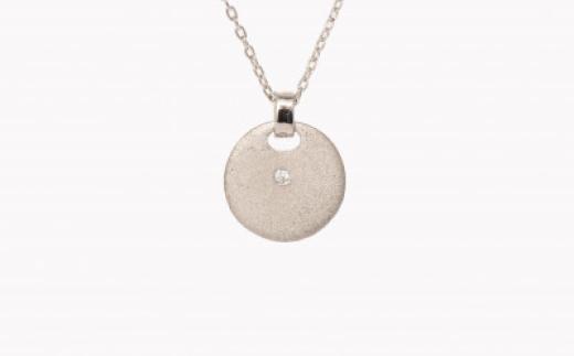 プラチナ コインペンダント つや消し仕上げ ダイヤモンド付き ネックレス ジュエリー レディース アクセサリー