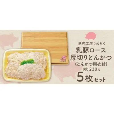 Z04-07 寄附額改定↓↓ 乳豚厚切りとんかつ5枚 豚肉