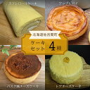 【ふるさと納税】4種のケーキセット 【 ふるさと納税 人気 おすすめ ランキング ロールケーキ スフレロールケーキ チーズケーキ レアチーズケーキ アップルパイ 北海道 佐呂間町 送料無料 】 SRMJ103