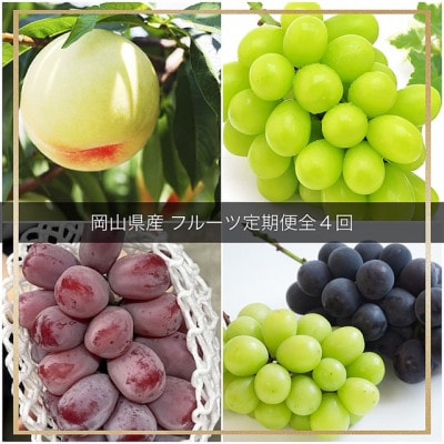 【発送月固定定期便】岡山県産  フルーツ定期便全4回【配送不可地域：離島】