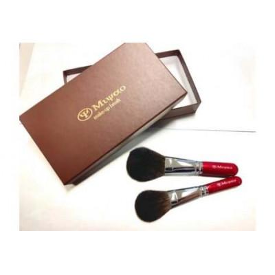 ふるさと納税 熊野町 熊野化粧筆　灰リス100%ブラシ2本セット(パウダー・チーク) |  | 01