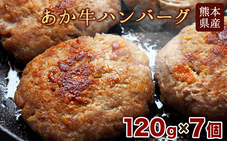 あか牛ハンバーグ 熊本産あか牛を使用した贅沢ハンバーグたっぷり7個入り 《7-14日以内に出荷予定(土日祝除く)》 熊本あか牛 赤牛 あかうしst-p
