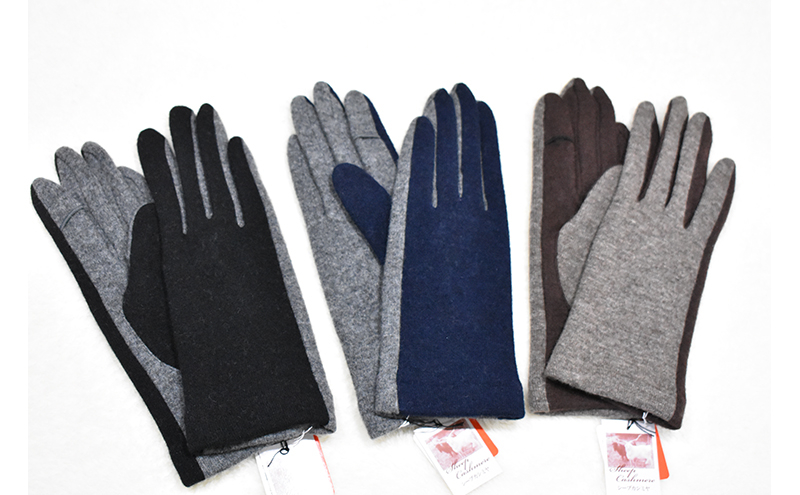 
            [№4631-8951]NEWレディース手袋　バイカラー（指で～る）ネイビー
          