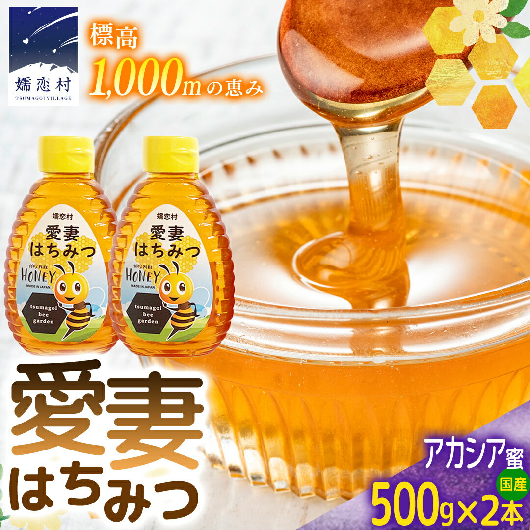 【ふるさと納税】嬬恋村 愛妻はちみつ ( アカシア ) 500g × 2個セット はちみつ 国産 ハチミツ 蜂蜜 群馬 アカシア