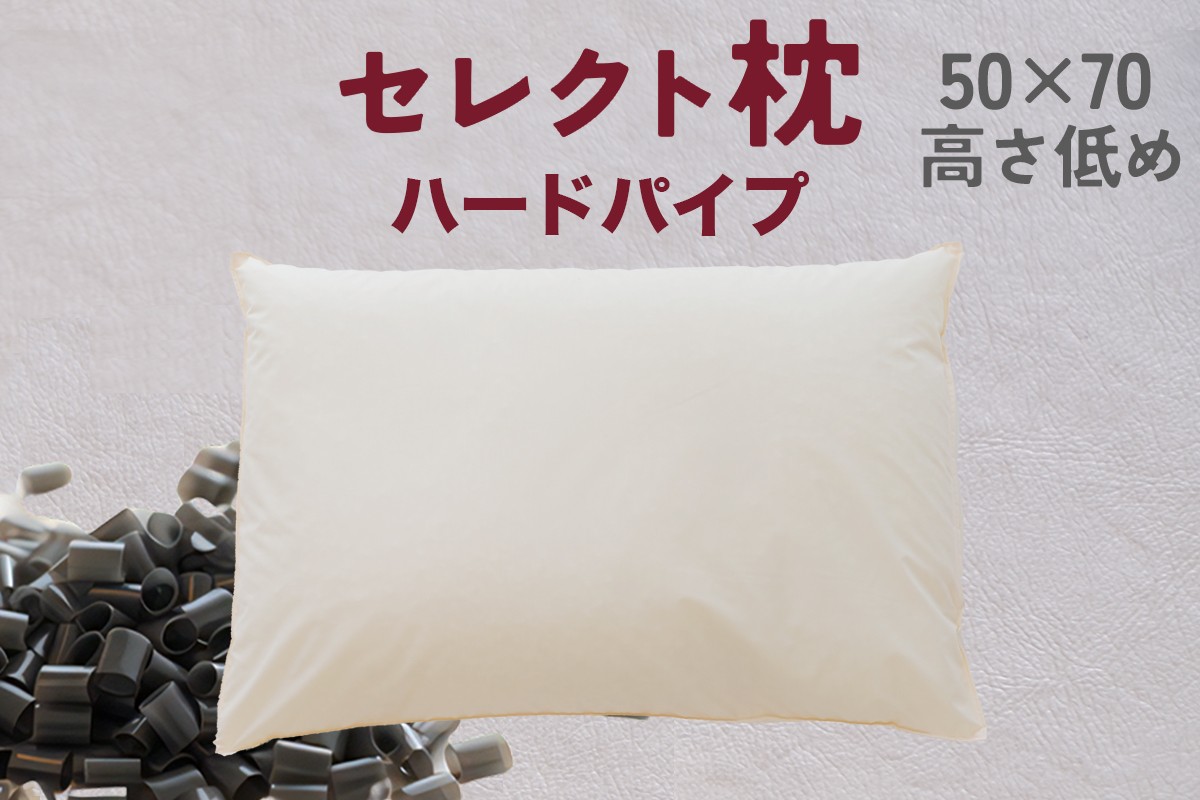 
            セレクト枕 ハードパイプ 標準タイプ 中央くぼみタイプ 高さ低め（50×70㎝）
          