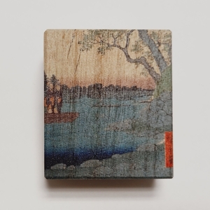 【桐箱(二重箱)】名所江戸水景 [(6)御厩河岸] 1ケ (カラー：ピンク)