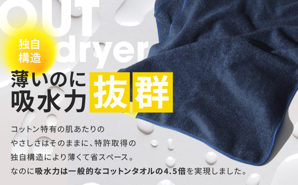 OUTdryer / ラージサイズ　 同色4枚セット【フォギーブラック】
