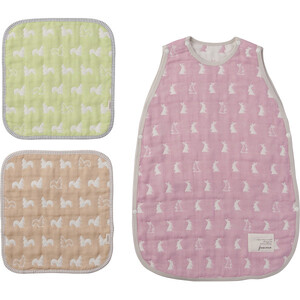 ふわら　スリーパー・ハンカチセット_化粧箱入：ピンク【G0609】_1493574