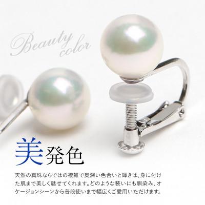 ふるさと納税 長崎市 あこや真珠 イヤリング 8.0-8.5mm K14WG ホワイトゴールド |  | 01