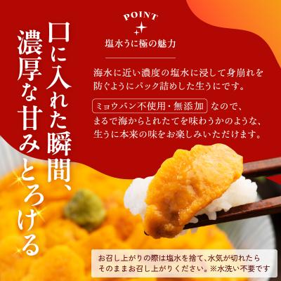 ふるさと納税 浜中町 高級塩水ウニ【極】150g　プロが見極める絶好のうにをご提供!_H0014-150 |  | 01