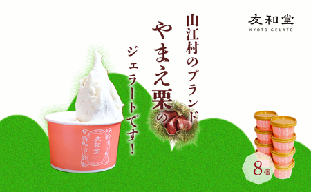やまえ栗 ジェラート 8個 友和堂 《10月上旬-12月中旬頃出荷》 熊本県 球磨郡 山江村 スイーツ お菓子 洋菓子 アイス 栗 くり
