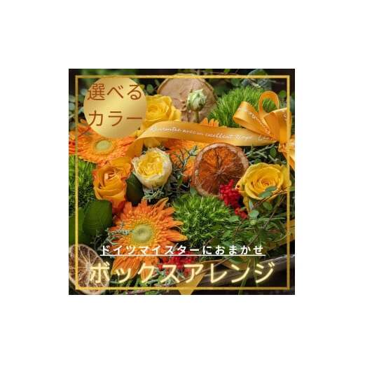 BOXアレンジ【ボックスアレンジ サプライズ 箱アレンジ フラワーアレンジ 花 お花 贈り物 誕生日 送別 母の日 ホワイトデー プロポーズ】（DR-23）