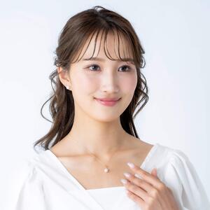 【薄月】無調色 一粒 アコヤパール 7.5mm ダイヤモンド K18YG ペンダント ネックレス