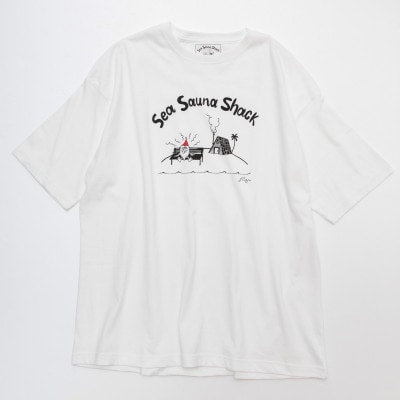 【Sea Sauna Shackオリジナル】ロゴTシャツ ホワイト Sサイズ【1632480】