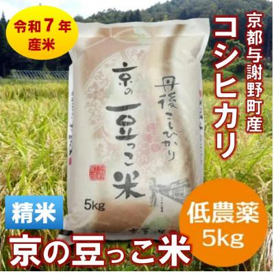 ふるさと納税 与謝野町 令和7年産米「京の豆っこ米」精米5kg　低農薬コシヒカリ　京都与謝野町　【伊達農園】