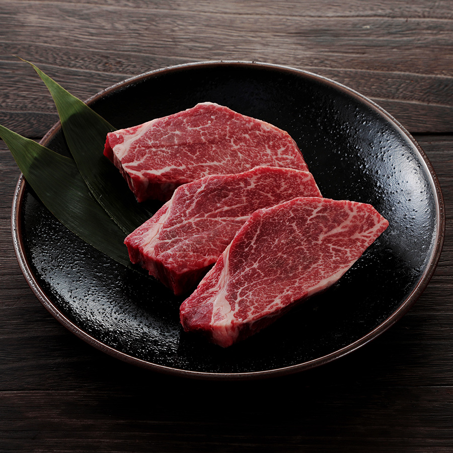 ＜京の肉ひら山＞京都府産「丹波黒毛和牛」ステーキ用（シャトーブリアン）100g×3枚