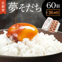 【ふるさと納税】【36か月定期便】「夢そだち60個」厳選飼料を食べて育った自社養鶏場の新鮮卵を♪(B-4)