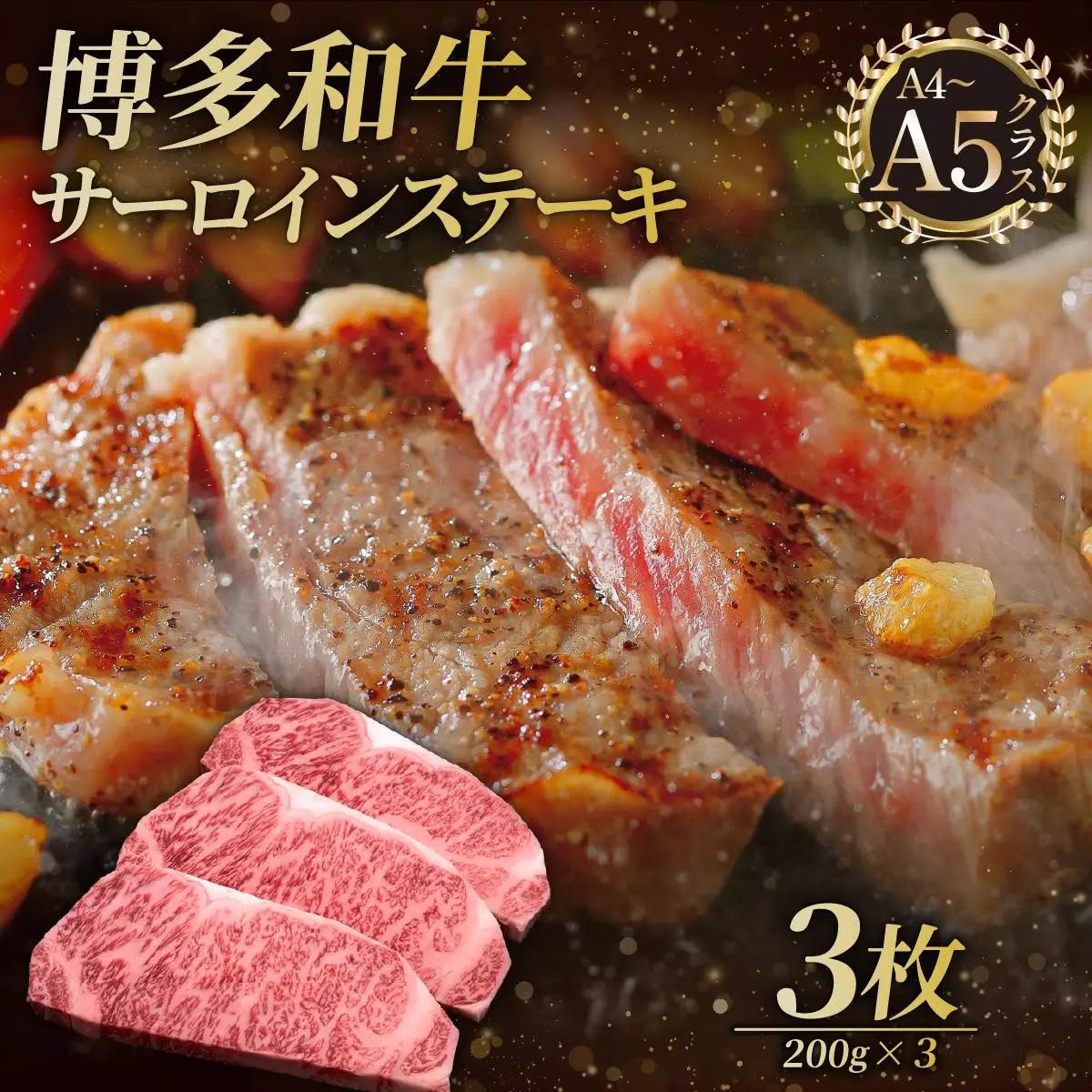 寄附額改定↓ 博多和牛 サーロイン ステーキ 200g×3枚【久田精肉店】
