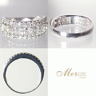 指輪 天然 ダイヤモンド 1.0ct パヴェ SIクラス Justineジュスティーヌ【pt950】r-161（KRP）P87-1410