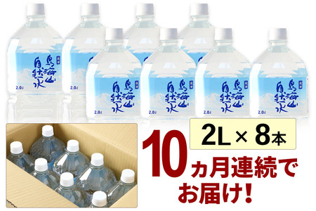 《定期便10ヶ月》鳥海山自然水(2L)8本×10か月連続 計80本