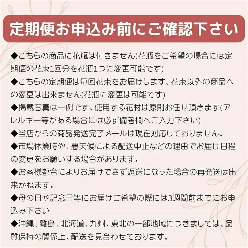 【定期便 全6回・毎月2回】「毎月2回」届く、旬の花束 ｜ 花束