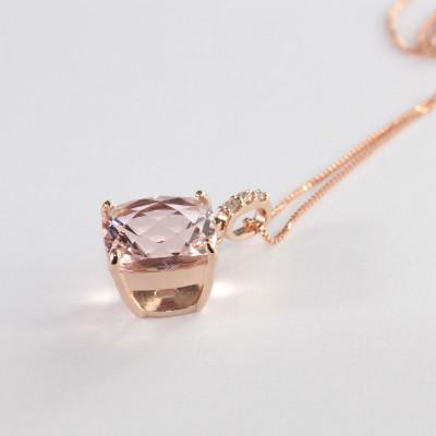 ふるさと納税 大月市 K18PG モルガナイト ダイヤ ペンダント P5957MOG-R |  | 02