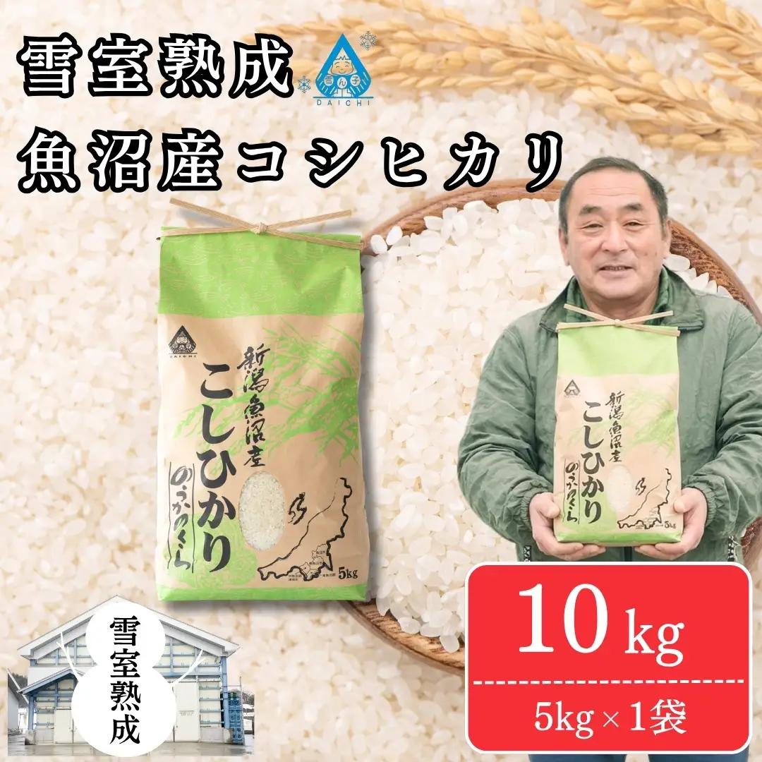魚沼産コシヒカリ 10kg(5kg×2袋) 雪室貯蔵 | 魚沼 津南町 令和7年